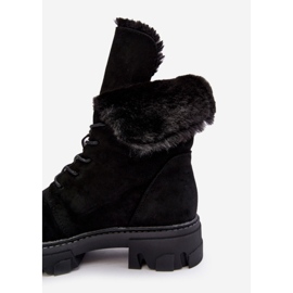 PS1 Botine Muncitoare Cu Siret Cu Blana, Negru Frendo 3