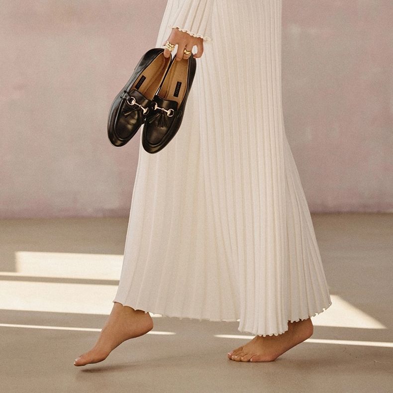 Marco Shoes Mocasini din piele cu franjuri negru 1