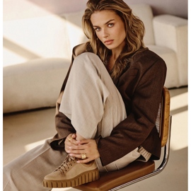 Marco Shoes Adidași în creștere cu fundul mai gros bej 2