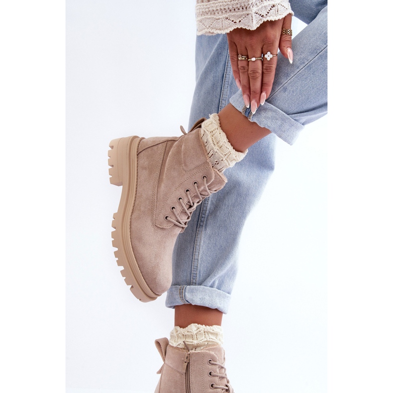 PM1 Botine izolate Trappers din piele intoarsa Bej Alden 1 PM1 Botine izolate Trappers din piele intoarsa Bej Alden 1