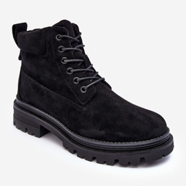 PM1 Botine izolate Trappers din piele intoarsa Negru Alden 1