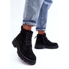 PM1 Botine izolate Trappers din piele intoarsa Negru Alden 5