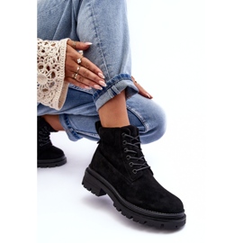 PM1 Botine izolate Trappers din piele intoarsa Negru Alden 7