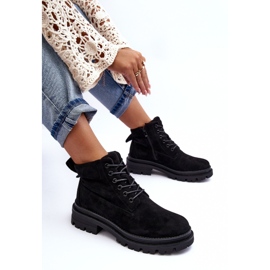PM1 Botine izolate Trappers din piele intoarsa Negru Alden 8