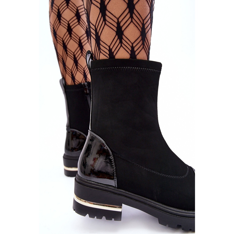 PS1 Cizme Plate Clasice Piele Negre Shendete negru 1 PS1 Cizme Plate Clasice Piele Negre Shendete negru 1