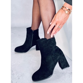 Botine netede Weish Black cu toc înalt negru 3
