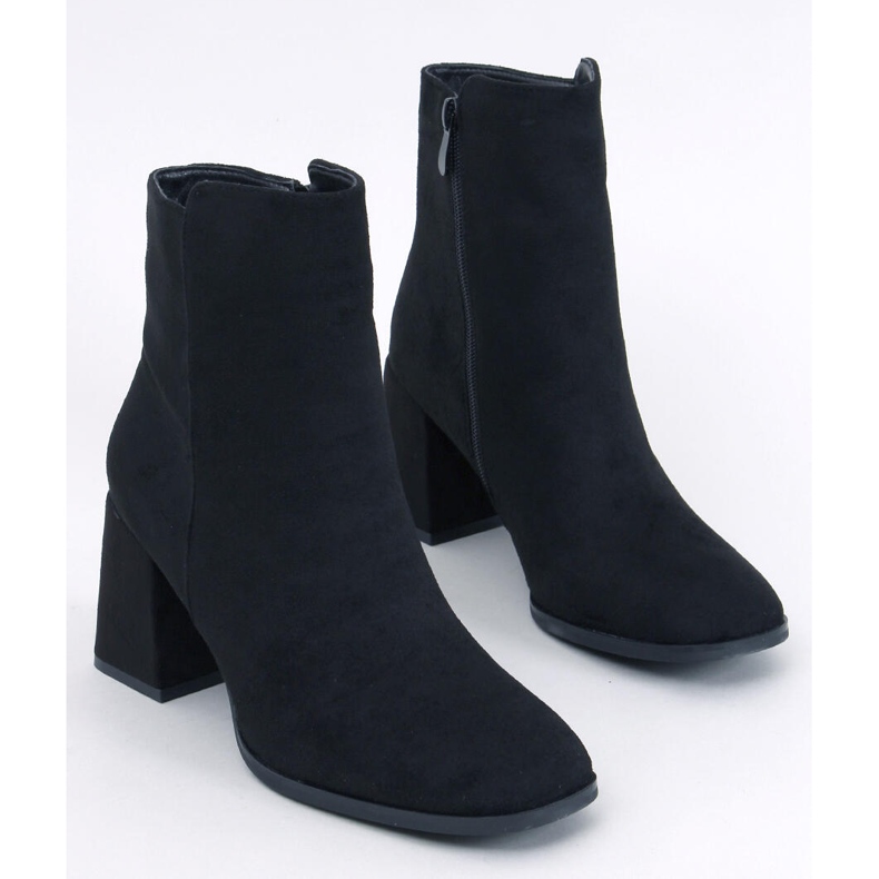 Botine netede Weish Black cu toc înalt negru 1
