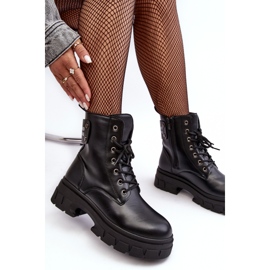 PL5 Cizme din piele de damă pe platforma neagră Jenefer negru 2 PL5 Cizme din piele de damă pe platforma neagră Jenefer negru 2