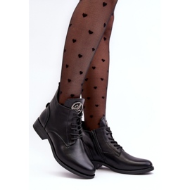 PH2 Pantofi Dama Piele Cu Decorat, Negru Attiame 2