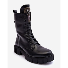 PS1 Botine Negre Marx Muncitor De Piele Cu Decoratie De Bijuterii negru 1 PS1 Botine Negre Marx Muncitor De Piele Cu Decoratie De Bijuterii negru 1