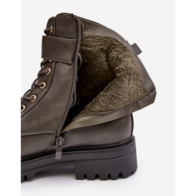 PS1 Cizme Muncitoare De Dama Cu Fermoar Cu Decorat, Verde Inchis Ciosava 1 PS1 Cizme Muncitoare De Dama Cu Fermoar Cu Decorat, Verde Inchis Ciosava 1