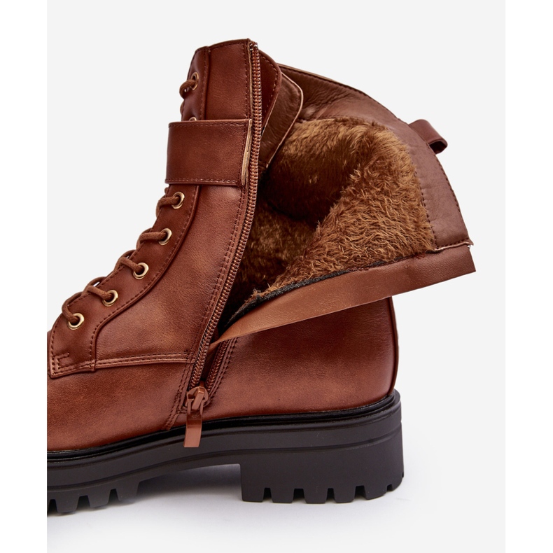 PS1 Cizme Muncitoare De Dama Cu Fermoar Cu Decorat, Maro Ciosava 1