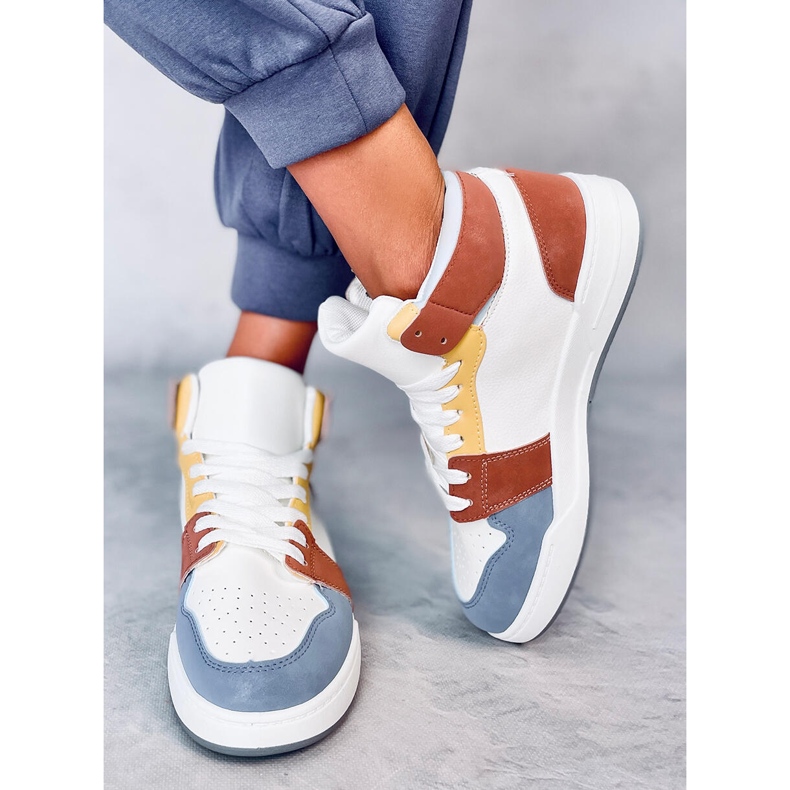 Tenisi înalți Clowsi Blue alb 1