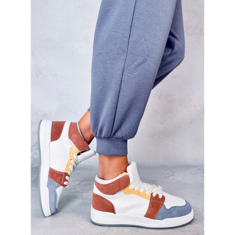 Tenisi înalți Clowsi Blue alb 2