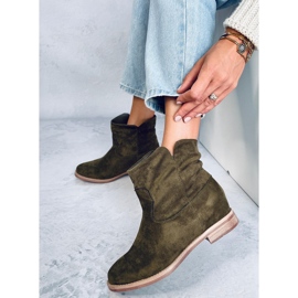 Cizme pe o pană ascunsă Deer Green verde 2