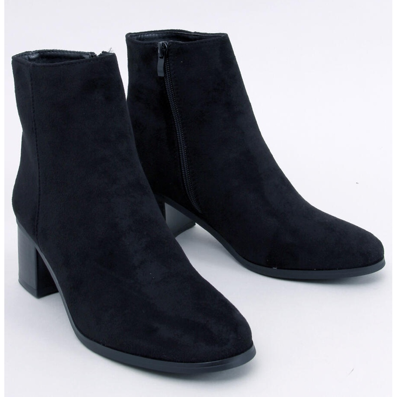 Botine clasice Annie Black cu toc înalt negru 1 Botine clasice Annie Black cu toc înalt negru 1