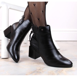 Botine de dama izolate Jezzi negre negru 1