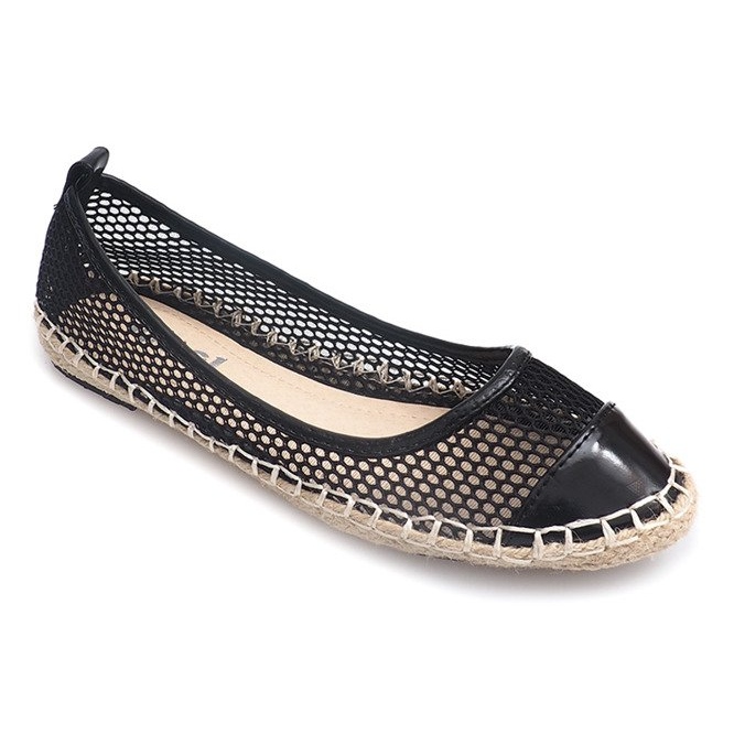 Espadrile pentru balerini 9653 Negru 1