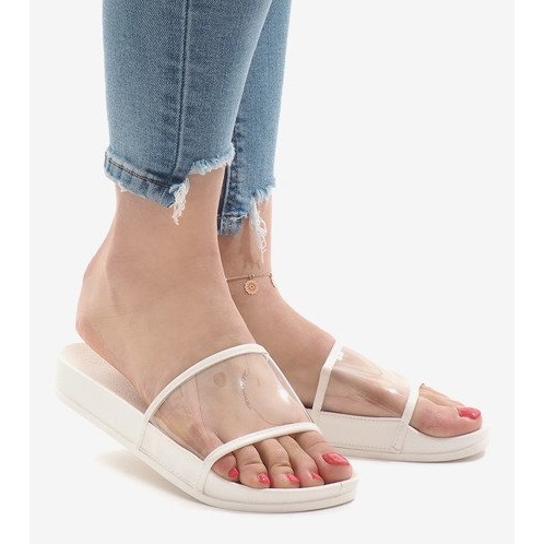 Papuci albi transparenti 815 1