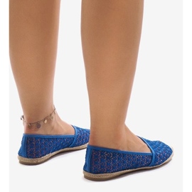 Espadrile albastre ajurate B215-2 albastru 3