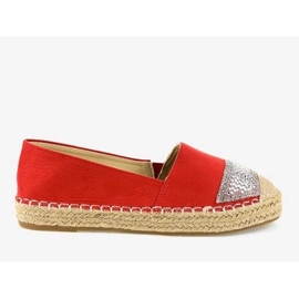 Adidași roșii espadrile pe platforma 180-6 roșu 1