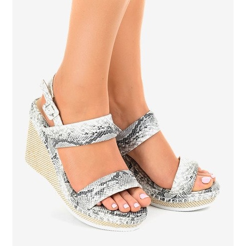 Sandale cu șarpe U-6291 alb 1
