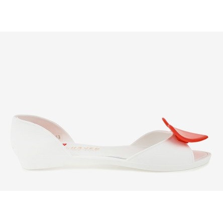 Balerini de cauciuc alb melisă cu inimă KM121-15 1