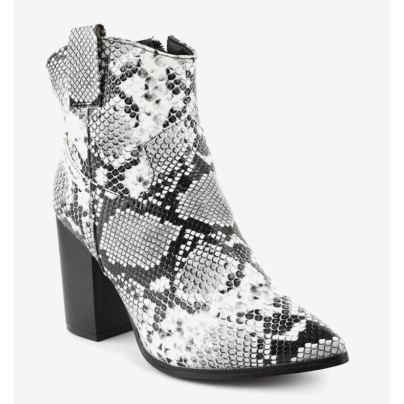 Ghete negre pe stâlpul șarpe YL20-1 alb negru gri 1