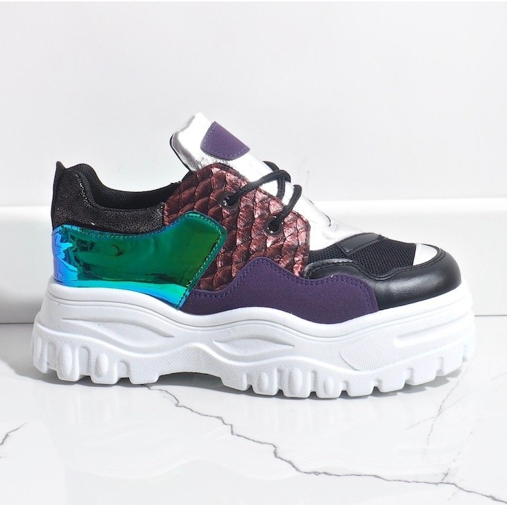 Adidași sport negri la modă R-458 negru 1