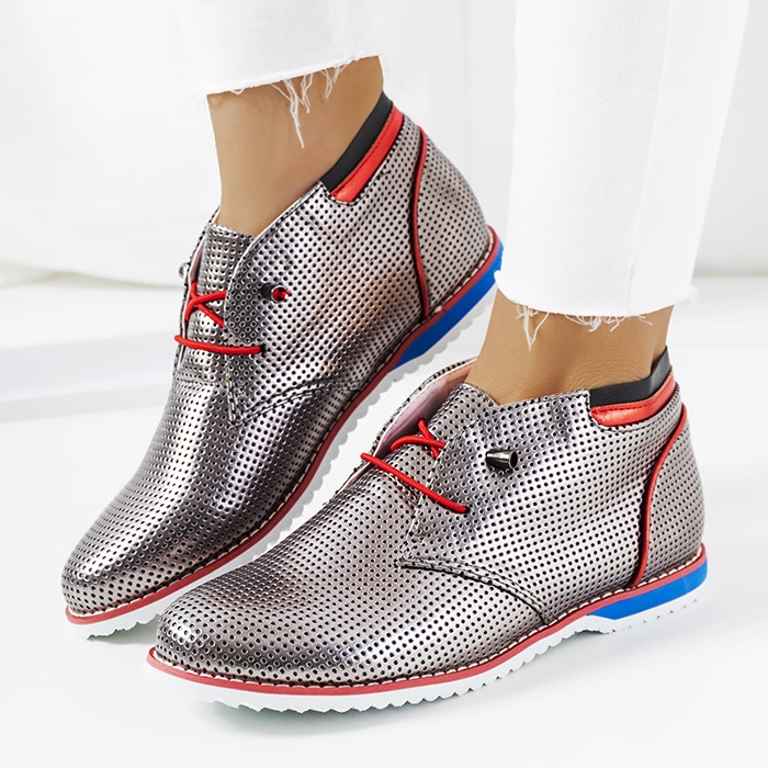 BM Pantofi clasici de jazz argintii JFL654-2 1