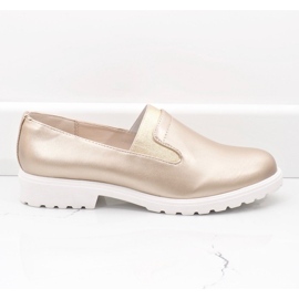 Pantofi alunecați de aur pe platforma XC683-3 1