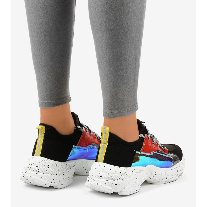 Adidași negri decorați cu HL-03 negru 1