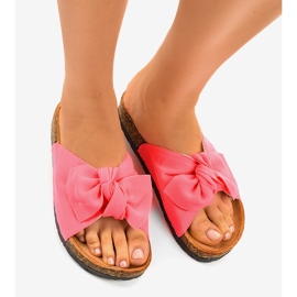 Papuci decorati roz cu funda WS9003-5 1