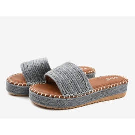 Papuci albastru espadrile 7970-PL gri 2