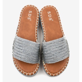 Papuci albastru espadrile 7970-PL gri 3