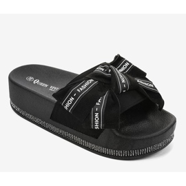 Papuci de moda casual negri 218-207 negru 1