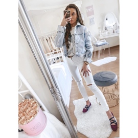 Balerini din stofă roz LD8E07 albastru marin 1