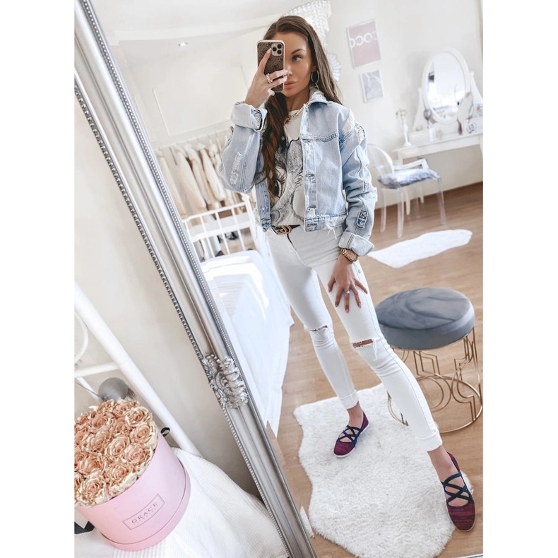 Balerini din stofă roz LD8E07 albastru marin 1