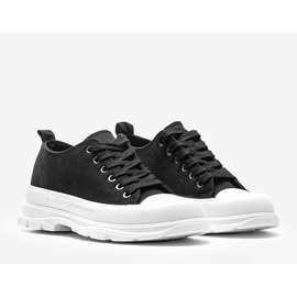 Adidași negri pe o talpă groasă Alyssa negru 1