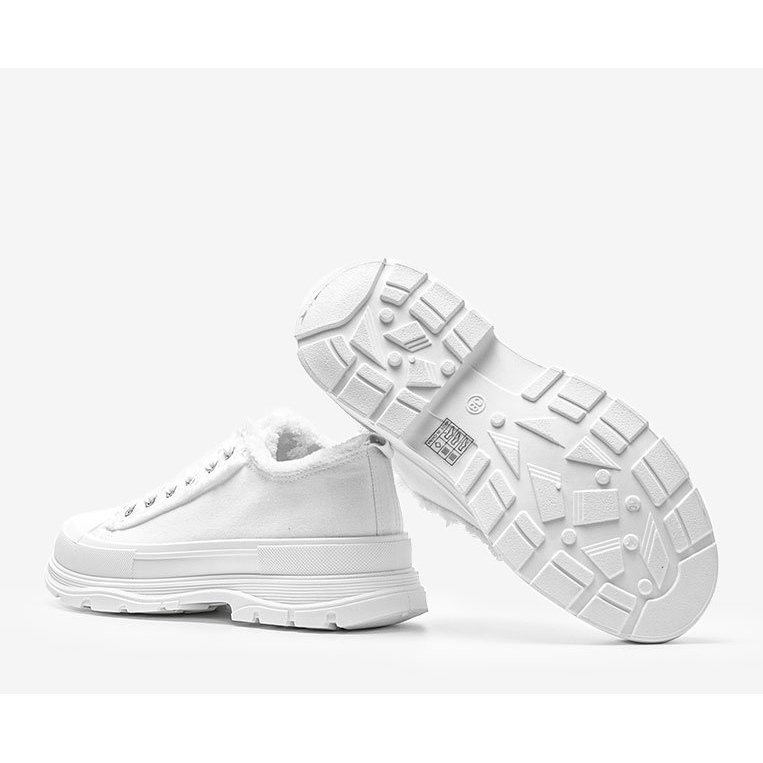 Adidași albi pe o talpă groasă Makenna 1