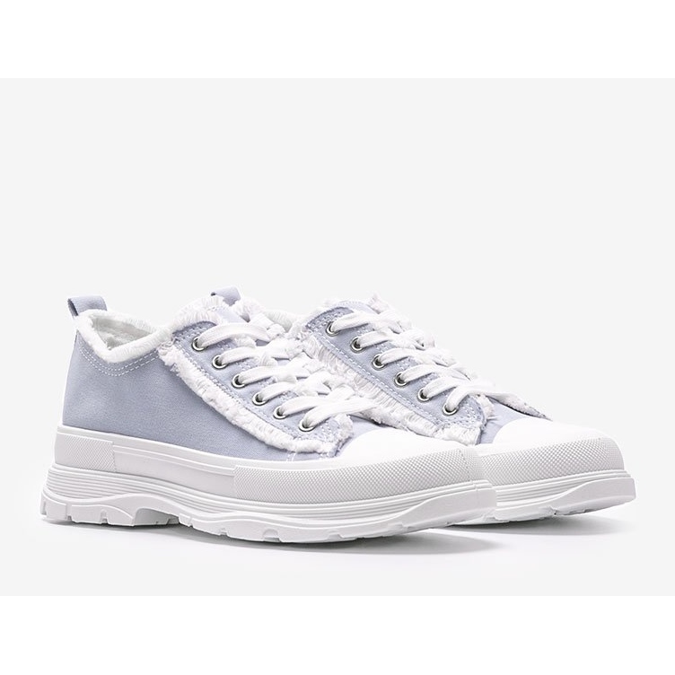 Adidași albaștri cu talpă groasă Makenna albastru 1