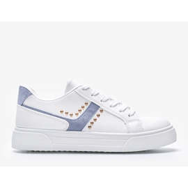 Adidași albi de damă albastru Emilie 1