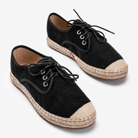 Espadrile negre din piele ecologică Celina negru 1