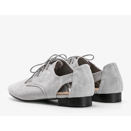 Încălțăminte Dorothy gri, lucioasă, cu tăietură joasă 1