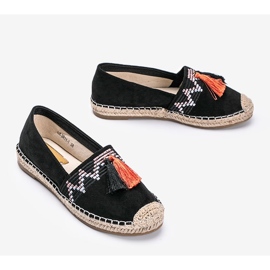 Espadrile negre cu ciucuri Alyana negru 1 Espadrile negre cu ciucuri Alyana negru 1