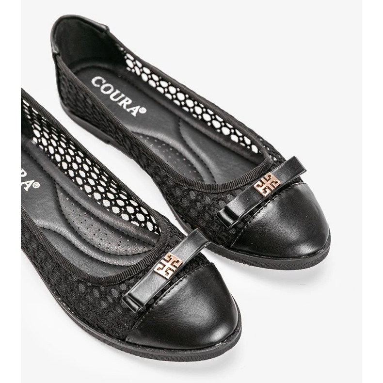 Ballerine ajurate negre Kaley negru 1