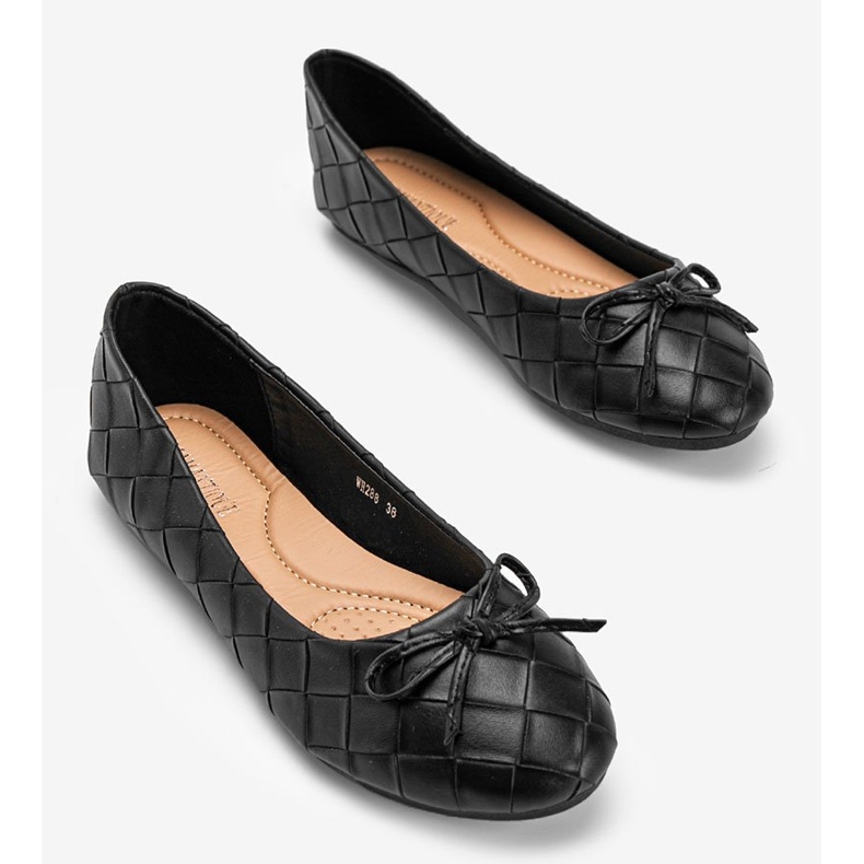 Balerine împletite negre Kaiden negru 1