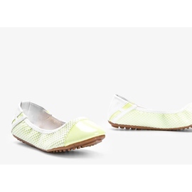 Balerinele verzi lăcuite în culori pastel ale lui Debbie alb verde 1