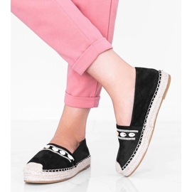 Espadrile negre cu scoici Sea Side negru 1