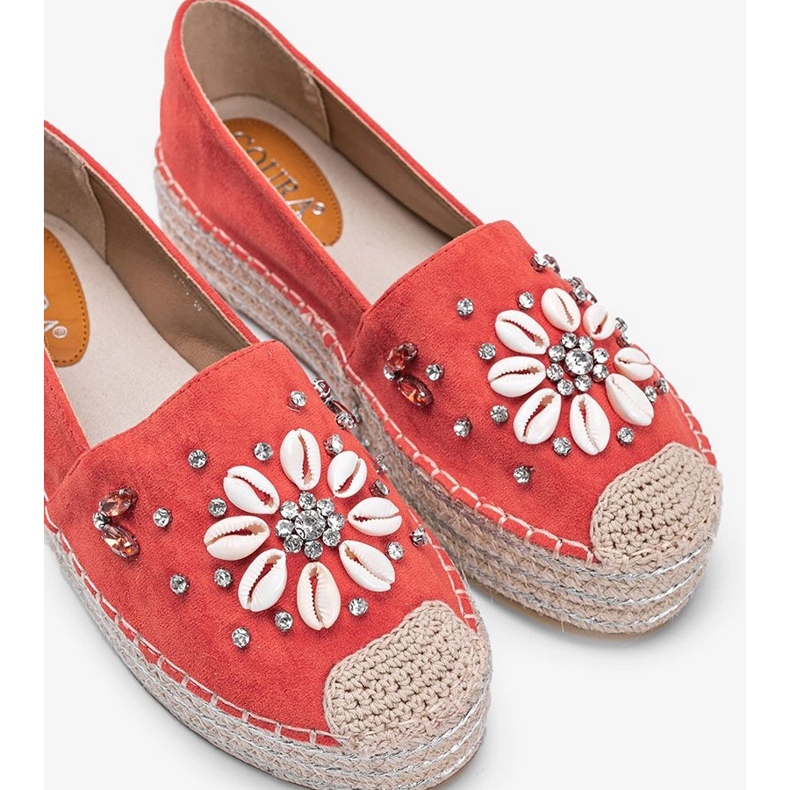 Espadrile portocalii pe talpa groasă a doamnei Nicki portocale 1